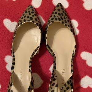 Talbots Cheetah Leopard Slingback Shoes Size 7.5 B